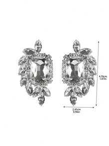 Lindo brinco de cristal vermelho CZ para esposa, namorada, presente de dia dos namorados, 1 par, mãe, dia das mães, presente
