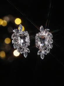 Lindo brinco de cristal vermelho CZ para esposa, namorada, presente de dia dos namorados, 1 par, mãe, dia das mães, presente