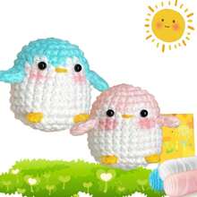 DIY 可爱爱好者多种风格动物钩针材料套件适合刚接触钩针编织的初学者钩针编织套件适合礼物、缓解压力、编织学习。DIY 初学者礼物（配件颜色随机）针（从 8 种颜色中随机选择 1 种颜色，总发货数量 1），针迹标记（8 种颜色中随机选择 1-2 种颜色，总发货数量 2 个） - 彩色 - 查看 10