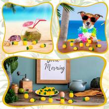 50 bức tượng nhỏ bằng nhựa hình quả dứa, đồ trang trí hình quả dứa nhân tạo phát sáng thích hợp cho đồ thủ công mỹ nghệ tự làm, sân vườn, bể cá - Màu vàng - Xem 3
