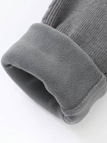 Balabala 秋冬季年轻女孩保暖内衬打底裤，时尚撞色休闲裤 - 深灰色 - 查看 8