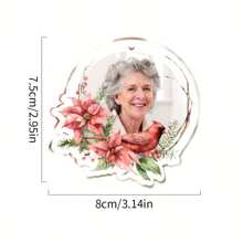 1 件定制家人和朋友照片挂饰，亚克力纪念照片吊坠，个性化定制圣诞礼物，独特的纪念礼物，创意圣诞礼物
