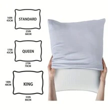2-Piece Queen Pillow, Bed Sleeping Pillow, Queen Pillow, Down Alternative Premium Fiber Fill, Hotel Luxury Pillow, Suitable For Side And Back Sleepers, Soft And Comfortable - Grey(Pack of 2) - View 3