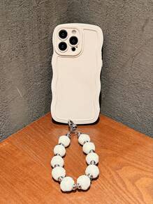 Funda para iPhone 14 Pro Max con diseño de onda, cubierta protectora compatible con iPhone 13/14 - Blanco - Ver 3