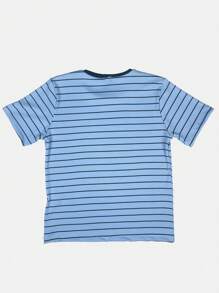 K&K FASHION Ribbed Striped T-Shirt - Baby Blue - View 7