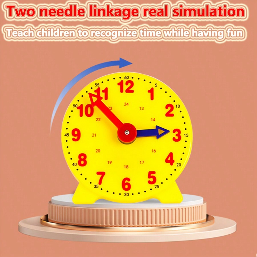 Children's Learning Time Educational Clock, Mini Gear Student Clock