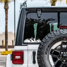 1pc Forest Snow Mountain Car Sticker For Car Trunk, Windshield, Bumper, Personalized Creative Decoration Sticker - White - View 4