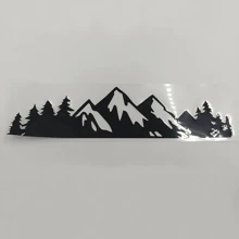 1pc Forest Snow Mountain Car Sticker For Car Trunk, Windshield, Bumper, Personalized Creative Decoration Sticker - White - View 6