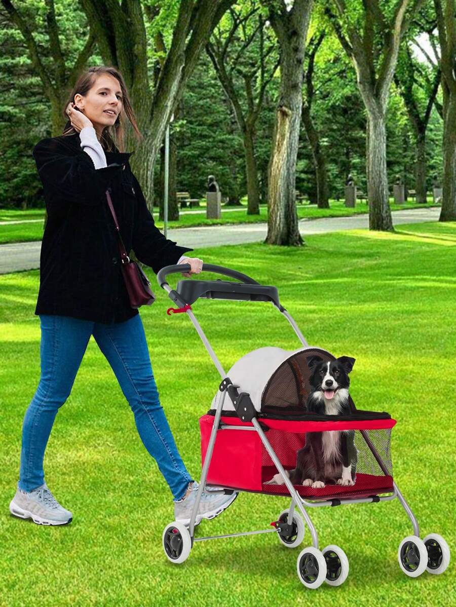Pet Products Stroller, Pet Stroller For Small To Medium, Folding Lightweight Cat Stroller