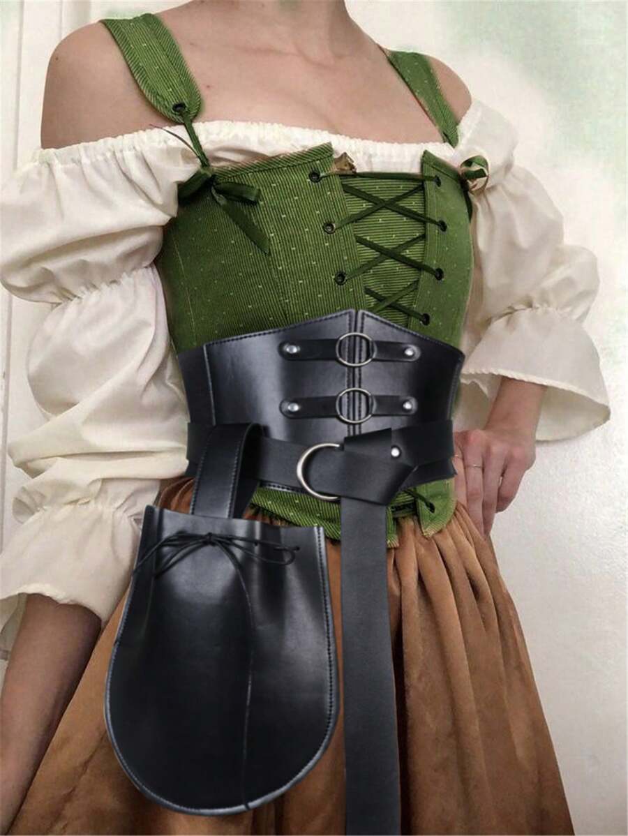 Plus Size Underbust Corset Belt Leather Waist Belt Corset Waist