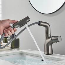 Mitigeur de lavabo cascade de salle de bain, mitigeur de lavabo monocommande extractible