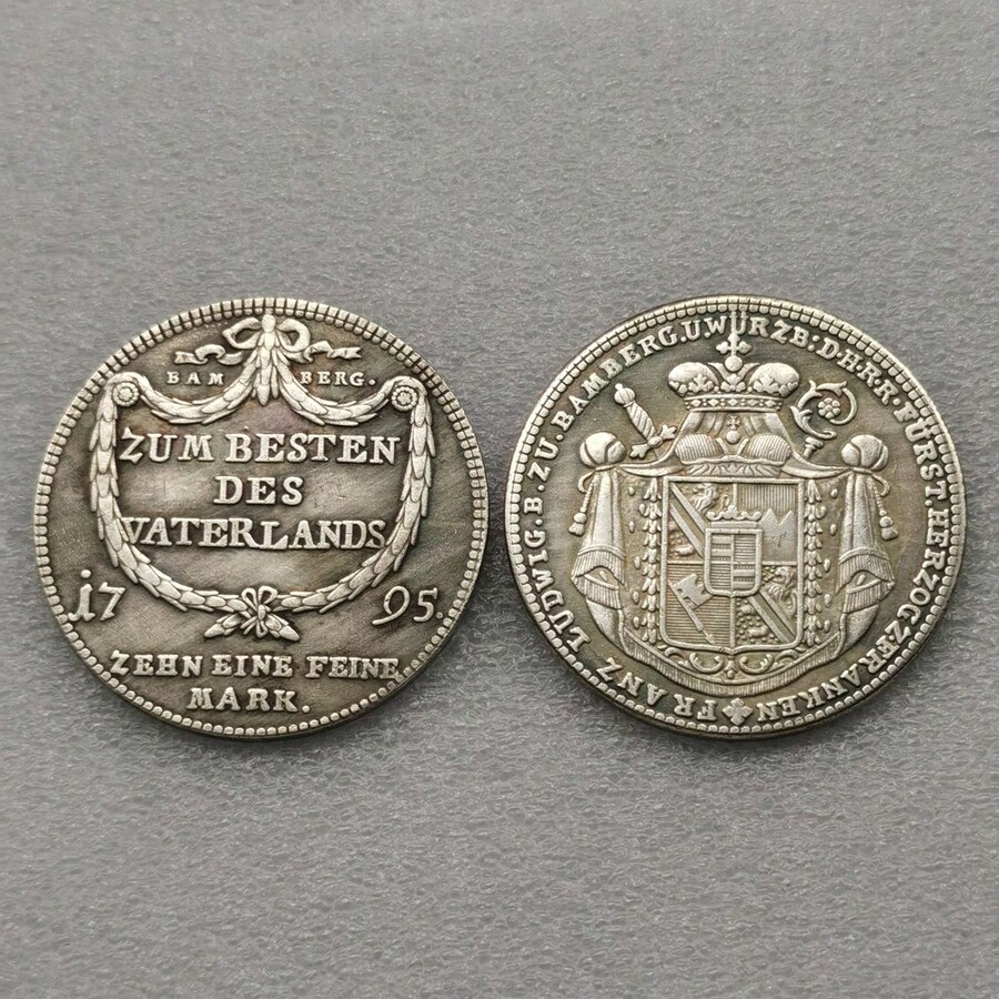 1795 Of Bamberg(German States) 1 Thaler Franz Ludwig Copy Coin SHEIN USA