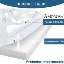 Protector de Colchén de Rizo Suave y Impermeable Talla Matrimonial - Gris - Ver 5