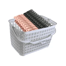 Basket Kit + 24 Reinforced Clothes Pegs Multipurpose Basket With Handle - 白色 - 查看 4