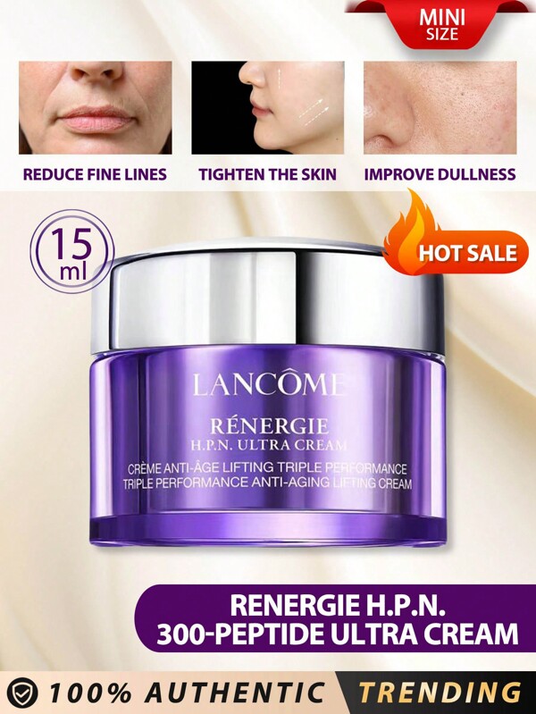 Lancôme LANCOME[Mini]RENERGIE H.P.N. 300-PEPTIDE ULTRA CREAM 15ml With Hyaluronic Acid, 300 Peptides, & Niacinamide - Reduces The Appearance Of Lower Face Sagging, Wrinkles, & Dark Spots