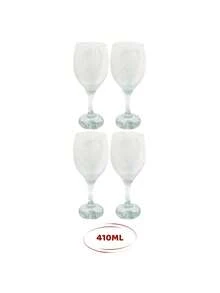 Set Of 4 Transparent Wine Glasses 410ml Glass - trắng - Xem 5