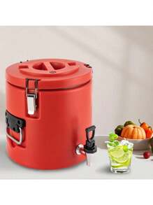 ZhdnBhnos LINSIE 10L/2.64gal 304 Stainless Steel Insulated Beverage Dispenser, Insulated Thermal Hot And Cold Beverage Dispenser With Faucet, Drink Dispenser For Hot Tea & Coffee, Cold Milk, Juice, Red The Best Gift/Present For Family&Friends Happy Christmas - 紅色 - 查看 4