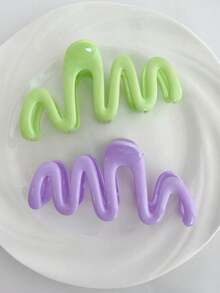 2 件超大波浪甜美纯色发夹，发夹发饰，适合浓密头发的女性 - 彩色 - 查看 17