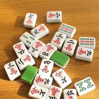 Premium 144pcs Mini Mahjong Set - Perfect For Home Entertainment, Outdoor Fun & Creative Gifts