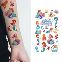 30 件卡通临时纹身 - 独角兽、恐龙、美人鱼等 - 适合年轻人的防水贴纸，可持续 2-5 天 - 完美的生日和派对礼物