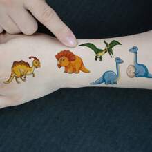 30 件卡通临时纹身 - 独角兽、恐龙、美人鱼等 - 适合年轻人的防水贴纸，可持续 2-5 天 - 完美的生日和派对礼物