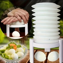 1pc Portable Egg Peeler Tool, Kitchen Utensil For Easy Boiled Egg Shell Removal - White - View 2