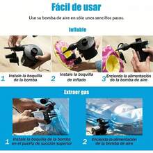 Inflador Eléctrico Ca Para Colchones Y Piscinas Inflables - Negro - Ver 6