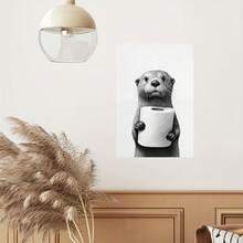 1PC Phong cách nghệ thuật hiện đại Động vật dễ thương Giấy vệ sinh Tranh sơn dầu Canvas Trang trí tường, Nghệ thuật chân thực Mèo hươu cao cổ In Hình ảnh Áp phích Trang trí phòng, Hành lang, Phòng ngủ, Văn phòng, Phòng học, Trang trí tường phòng khách, Trang trí mùa thu (Không có khung) - Nhiều màu - Xem 2