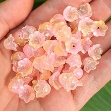 50顆漸層鈴蘭蘭花捷克玻璃珠 DIY 手鍊髮夾配件 - 花瓣 - 查看 9