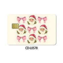 圣诞节信用卡贴纸封面无气泡，超薄信用卡贴纸，信用卡防水乙烯基保护贴纸，适用于钥匙、交通、借记卡、信用卡、礼物和奖励、圣诞礼物上的有趣工艺贴纸（圣诞气氛、圣诞老人、圣诞树、圣诞袜） - 彩色 - 查看 15