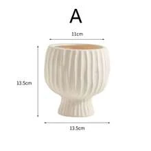 1 件陶瓷花瓶，简约美式乡村风格花架 - 米色 - 查看 8