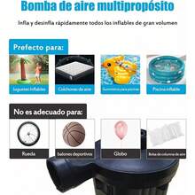 Inflador Eléctrico Ca Para Colchones Y Piscinas Inflables - Negro - Ver 7
