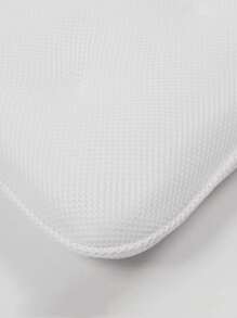 1 pièce Oreiller de baignoire blanc simple avec 6 ventouses, coussin de relaxation du corps pour trempage au spa antidérapant de salle de bain, décoration de salle de bain, accessoires de salle de bain pour l'été
