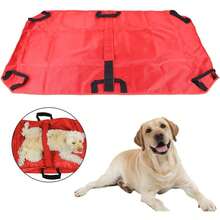 CNCEST Transport Stretcher For Dogs 110kg Load Emergency Pet Carrier With Strap Foldable Emergency Animal For Animal Medical Injury Rescue Disability - Red and Black - View 7