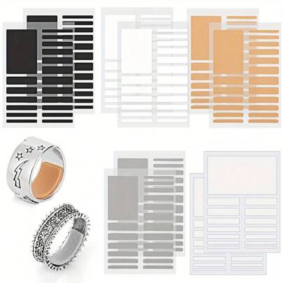 Ajustadores de anillo invisible, insertos de acolchado de silicona para redimensionar anillos y evitar que los anillos flojos se resbalen