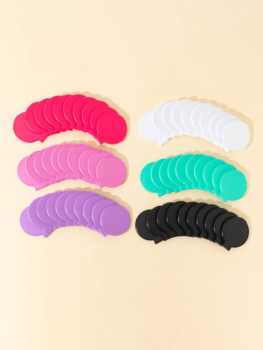 Rose Pink Handheld Compact Mirror, Portable Makeup Mirror For Purse