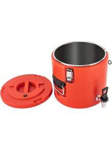 ZhdnBhnos LINSIE 10L/2.64gal 304 Stainless Steel Insulated Beverage Dispenser, Insulated Thermal Hot And Cold Beverage Dispenser With Faucet, Drink Dispenser For Hot Tea & Coffee, Cold Milk, Juice, Red The Best Gift/Present For Family&Friends Happy Christmas - 紅色 - 查看 5