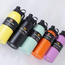 Ấm đun nước giữ nhiệt 1000ML có tay cầm, Ấm đun nước di động ngoài trời, Bình đựng nước thể thao bằng thép không gỉ 304 thích hợp sử dụng ngoài trời, tại nhà và văn phòng - nhiều màu - Xem 1
