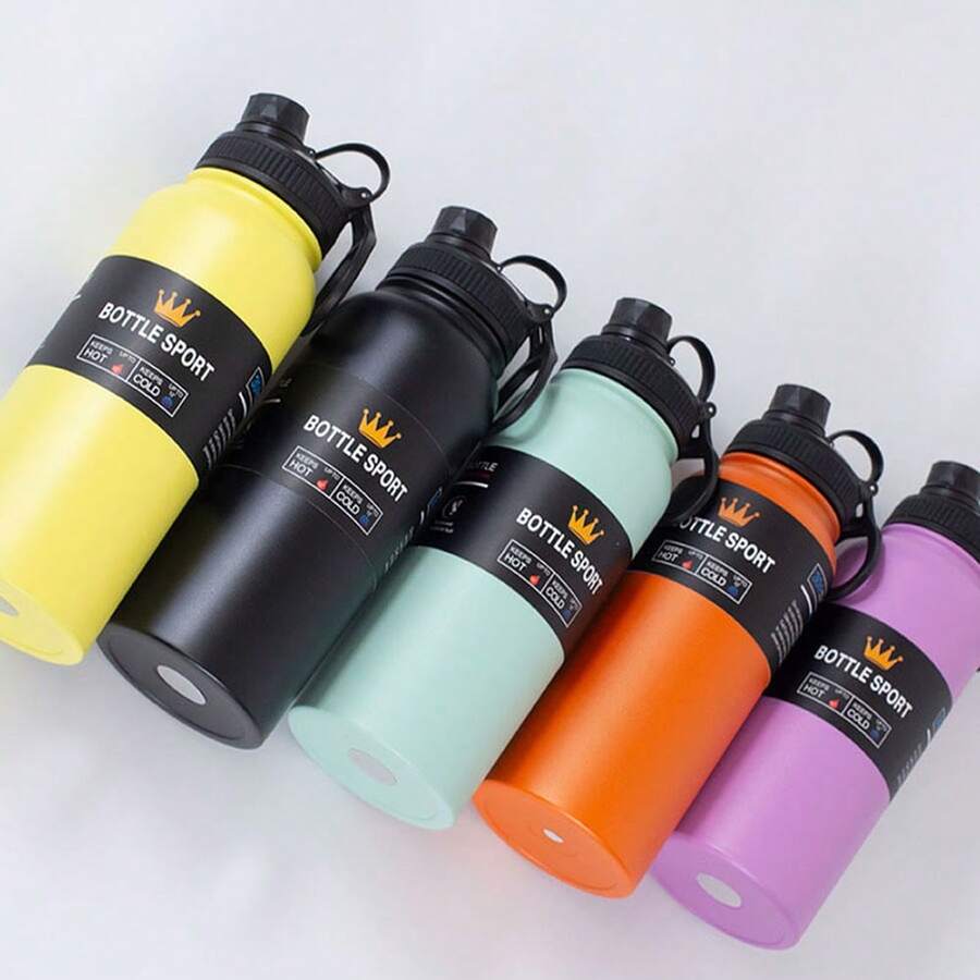 Ấm đun nước giữ nhiệt 1000ML có tay cầm, Ấm đun nước di động ngoài trời, Bình đựng nước thể thao bằng thép không gỉ 304 thích hợp sử dụng ngoài trời, tại nhà và văn phòng - nhiều màu - Xem 1