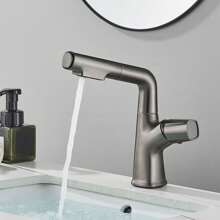Mitigeur de lavabo cascade de salle de bain, mitigeur de lavabo monocommande extractible