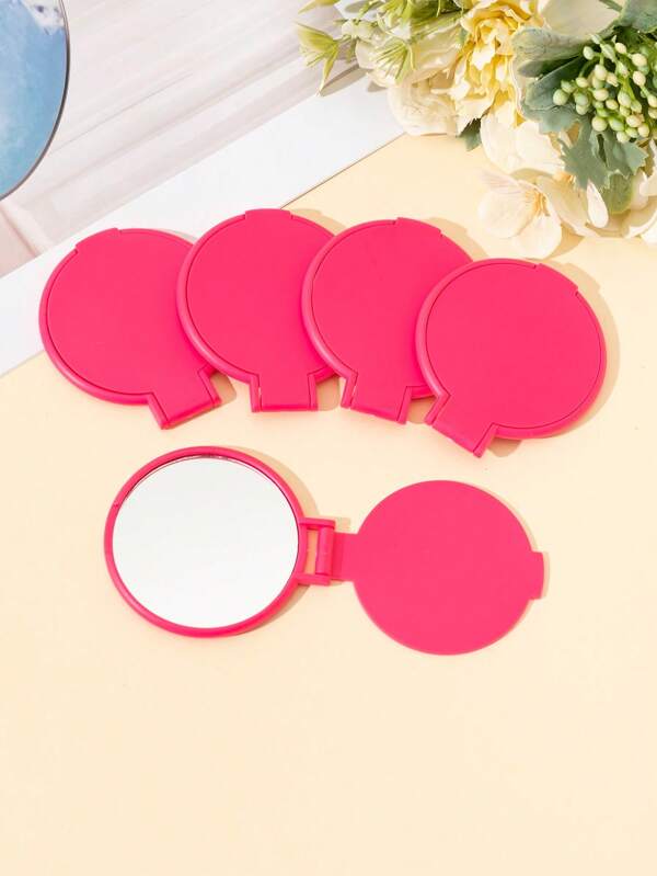 1/5/10/50/100pcs Handheld Mini Mirrors, Portable Makeup Mirror For Handbag, Travel Essential, Student Dorm Vanity Mirror