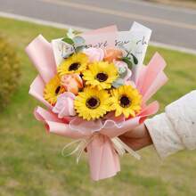 DIY Handmade Soap Flower Gift Bouquet Sunflower