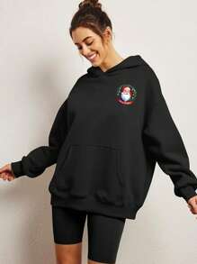 Áo hoodie Giáng sinh, Áo hoodie Giáng sinh vui vẻ, Áo hoodie Giáng sinh cho nữ, Áo nỉ trùm đầu Giáng sinh, Áo hoodie ngày lễ, Quà tặng Giáng sinh - màu đen - Xem 2