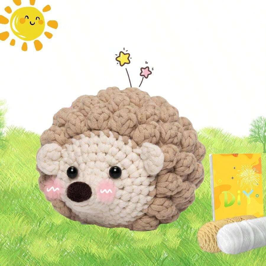 初学者 DIY 钩针编织套件，Amigurumi 毛绒植物 - 礼物动物钩针编织入门套件一体式完整钩针编织套件学习钩针编织套装，配有成人说明和分步视频教程可爱的动物玩偶 DIY 工艺品，适用于家居装饰桌面装饰，可作为节日、圣诞节、复活节和母亲节的生日礼物 - 多色1 - 查看 1