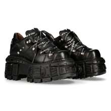 New Rock Unisex Platform Punk Metal Boots- M-TANK120N - màu đen - Xem 2