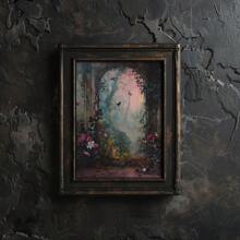 1pc Unframed Gothic Style Black Swan Art Retro Poster Dark Academia Moody Vintage Painting Canvas Print Wall Picture Ideal Gift For Dorm,Apartment,Living Room,Bedroom,Home Decoration