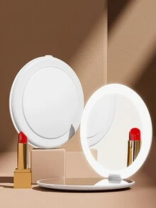 双面紧凑型化妆镜，便携式折叠手持镜，适合男女的最佳礼物 - 彩色 - 查看 7