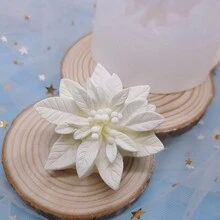 1 件圣诞冬青叶硅胶模具，适合 DIY - 白色 - 查看 3