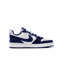 Nike Court Borough 2 Low 2 合成皮革人造皮革黑曜石防滑耐磨轻便低帮运动鞋 GS 白蓝 BQ5448-107 - 白藍色 - 查看 2