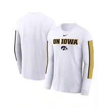 Nike 男友风男式白色爱荷华鹰眼队本地精神标语长袖 T 恤 - 白色 - 查看 1